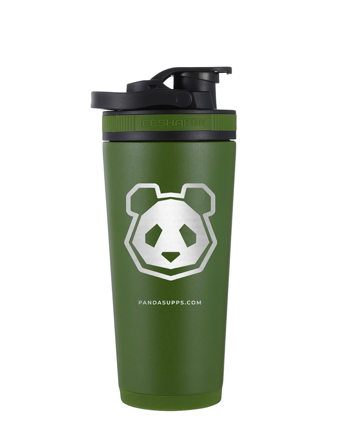 Black Stainless Steel Insulated Ice Shaker - Panda Logo