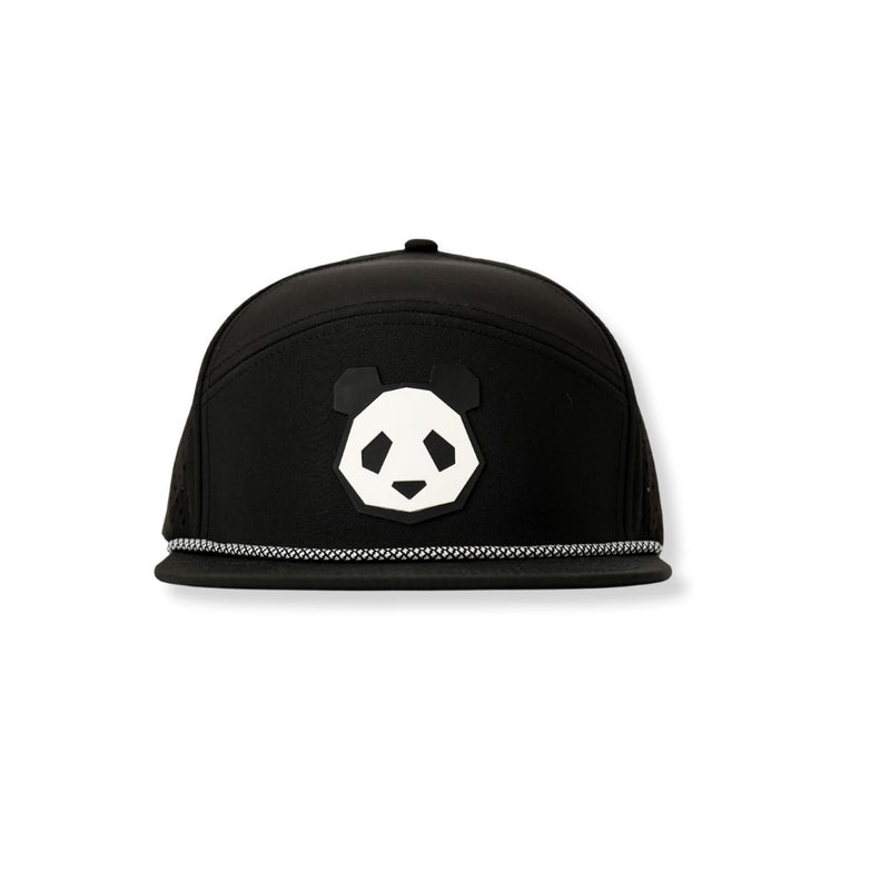 ALL NEW Performance 7 Panel Flat Bill Snapback PVC Patch Panda Head