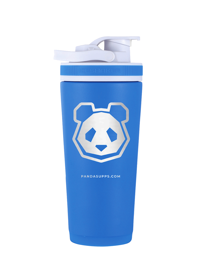 Blue Stainless Steel Insulated Ice Shaker - Panda Logo