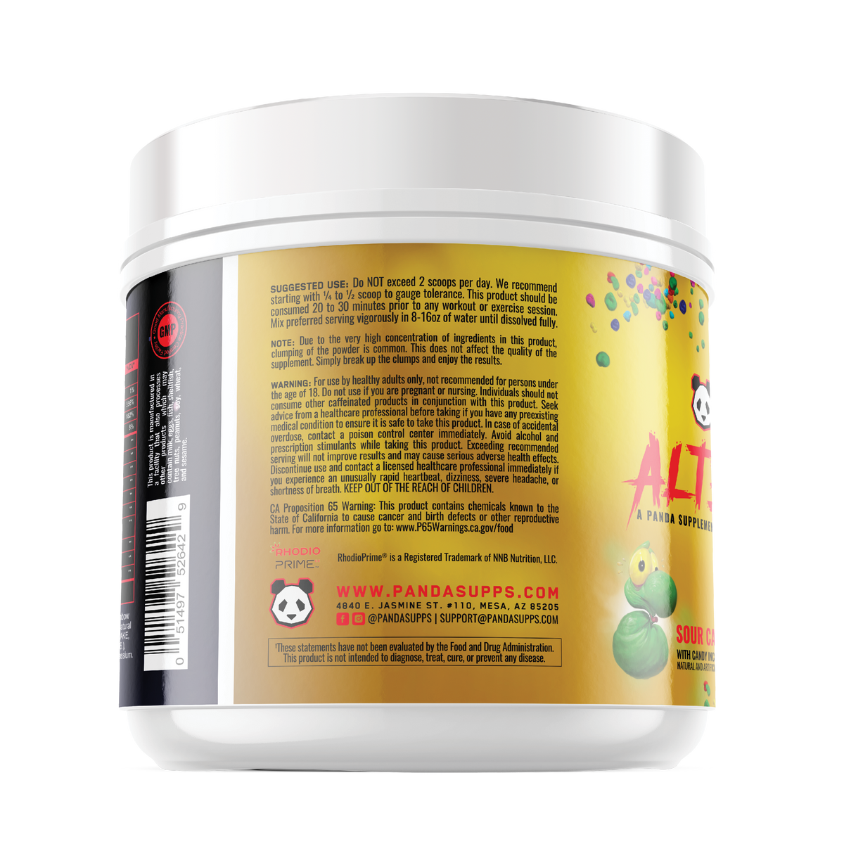 (Ambassadors & Athletes link ONLY) A Panda Supplements™ &  HTLT Collaboration Pre Workout - Alter Ego (Sour Candy) With Candy Inclusion 
