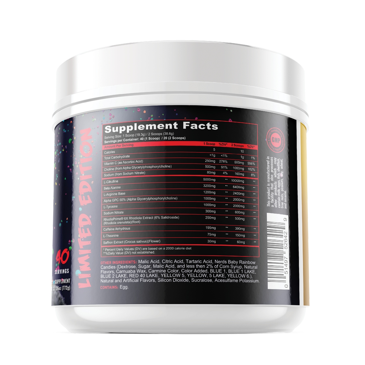 (Ambassadors & Athletes link ONLY) A Panda Supplements™ &  HTLT Collaboration Pre Workout - Alter Ego (Sour Candy) With Candy Inclusion 