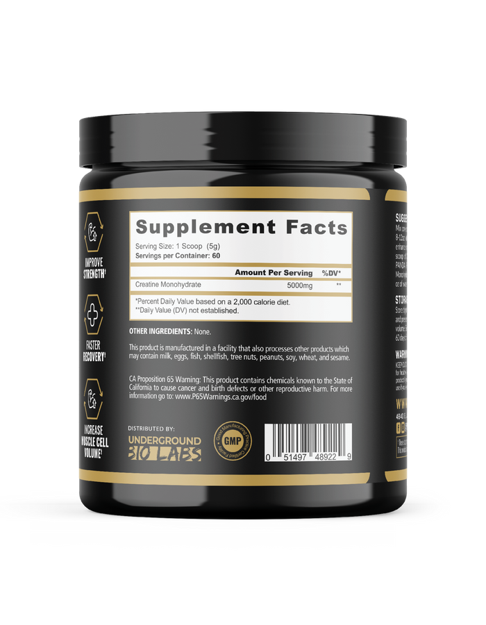 Creatine Monohydrate (300 G) 60 Serving
