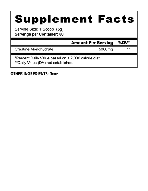 Creatine Monohydrate (300 G) 60 Serving