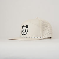 ALL NEW Performance 7 Panel Flat Bill Snapback PVC Patch Panda Head
