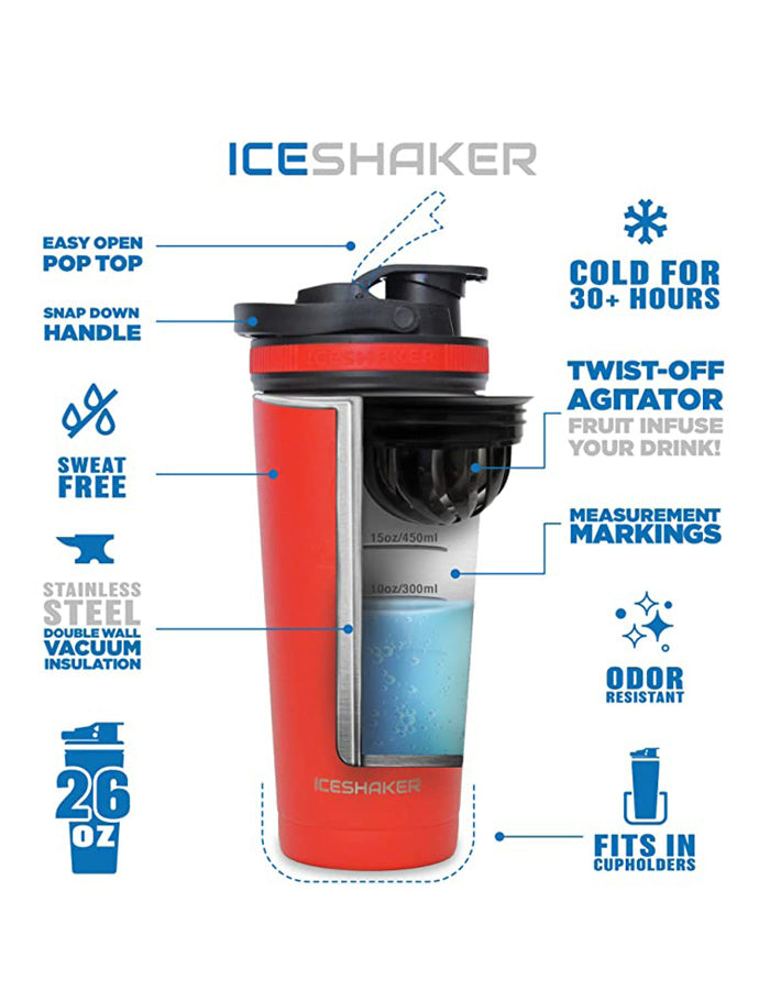 Gold Stainless Steel Insulated Ice Shaker - Panda Logo