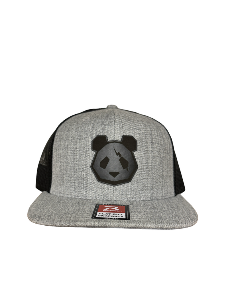 Premium Leather Patch Snap Back Hats (Lightning Bolt Panda Head)