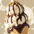 Sundae Ice Cream Cone (With Inclusions)