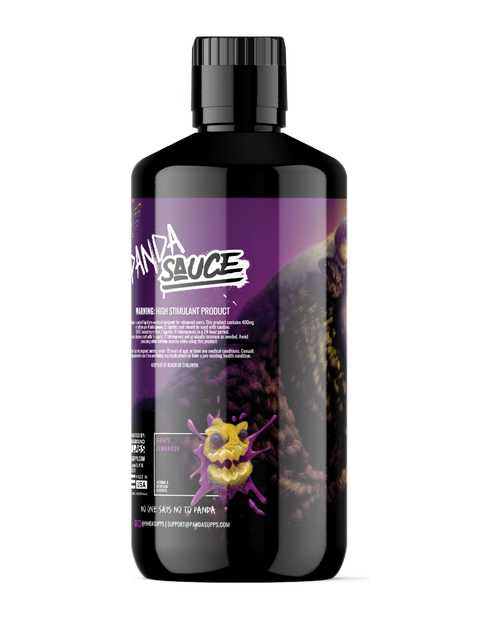 Panda Supps X Pump Sauce Collaboration Liquid Pre Workout - PANDA SAUCE (Grape Lemonade)