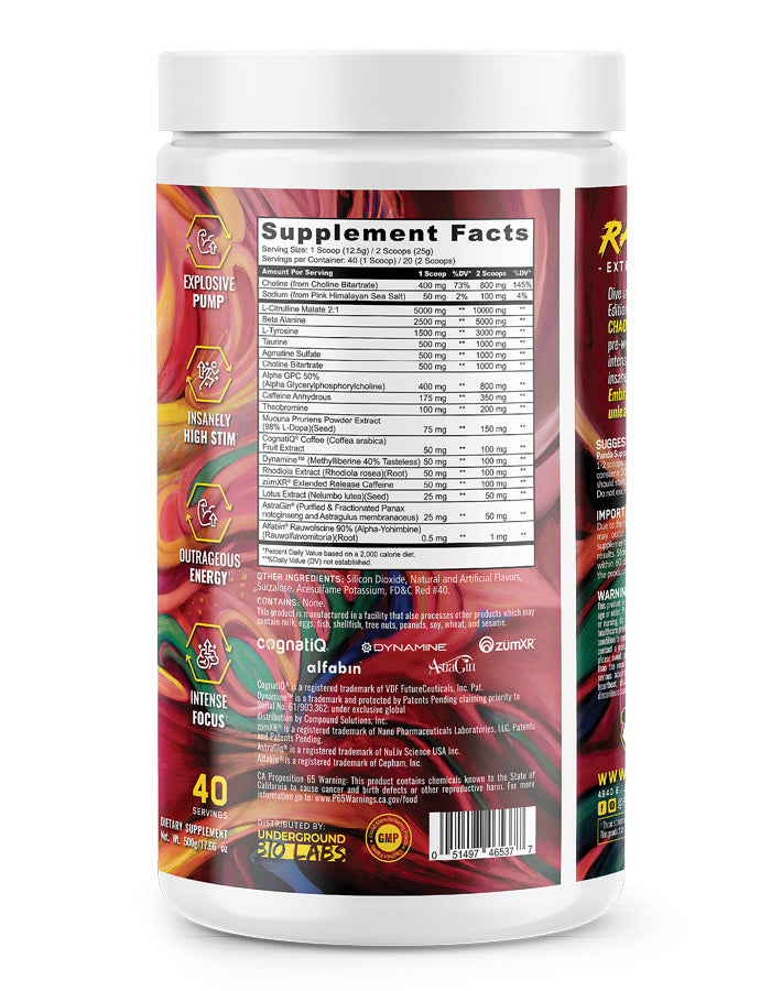 RAMPAGE - Limited CHAOS Edition Pre-Workout – Panda Supps