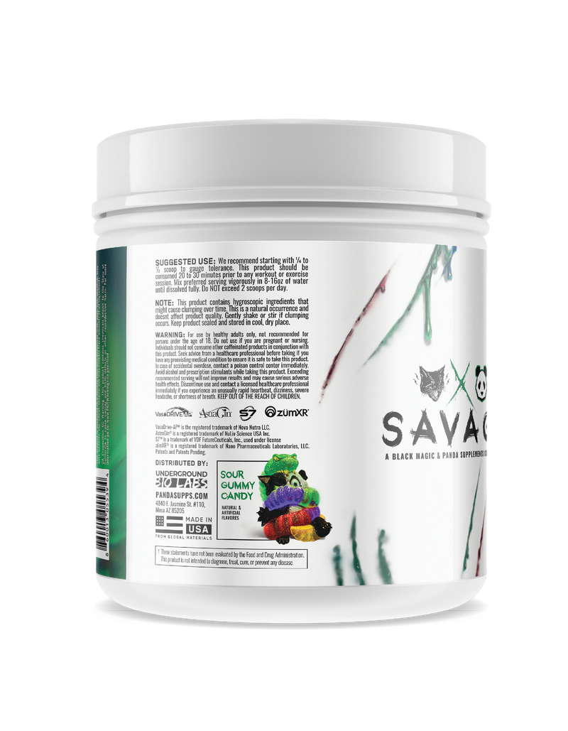 All New! PANDA vs Black Magic - SAVAGE Pre Workout (Sour Gummy Candy)