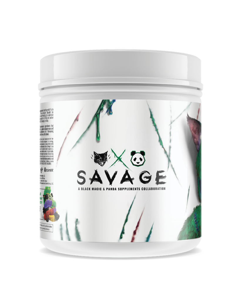 All New! PANDA vs Black Magic - SAVAGE Pre Workout (Sour Gummy Candy)