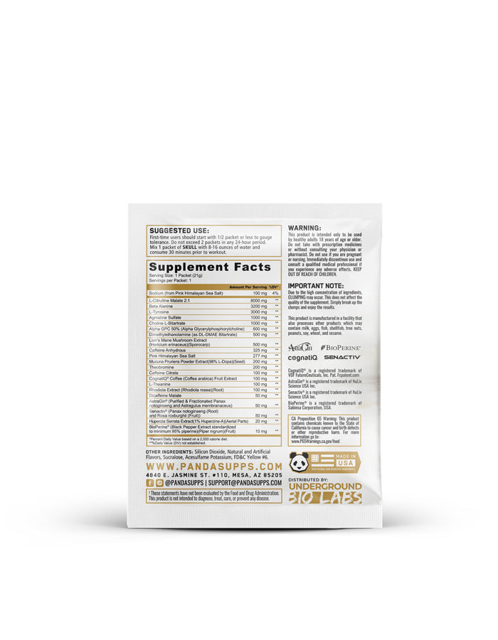 SKULL Pre Workout | SAMPLE PACK (Insane In The Membrane) Blueberry