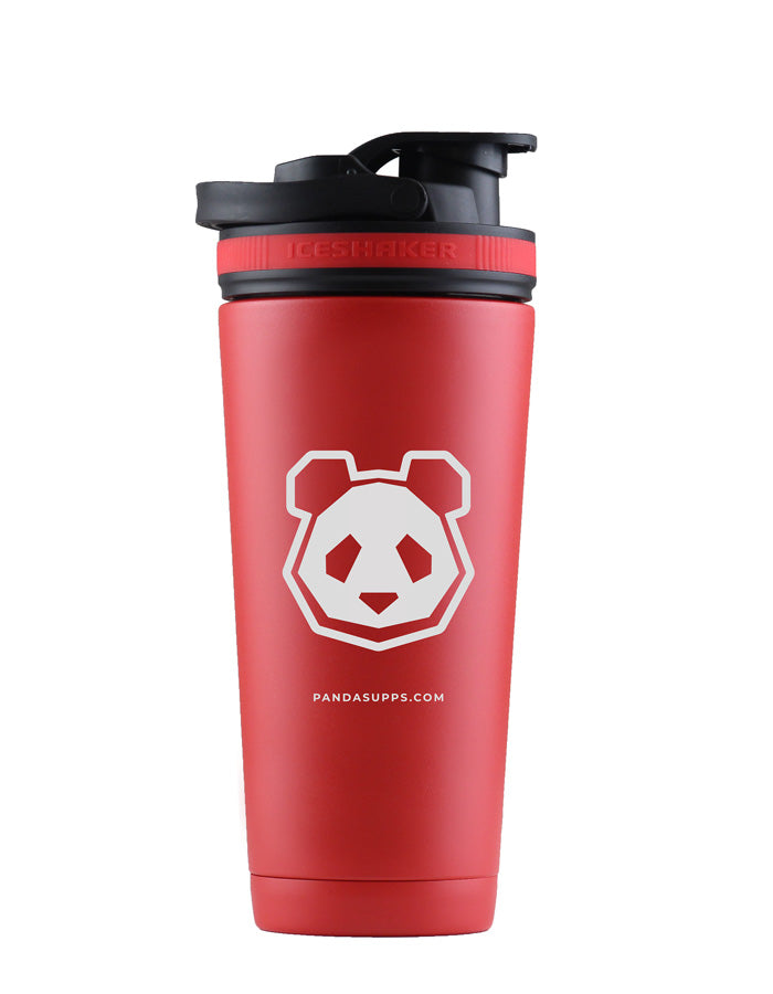 Red Stainless Steel Insulated Ice Shaker - Panda Logo – Panda Supps