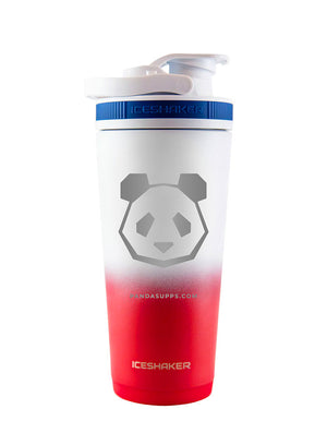 Red & White Stainless Steel Insulated Ice Shaker - Panda Logo